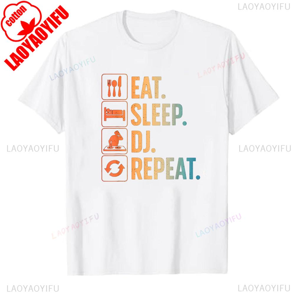 Cool DJ Art for Men Women Disc Jockey Music Producer EDM DJ TShirt S Graphic T Shirts Casual Style Retro Short Sleeve Tops