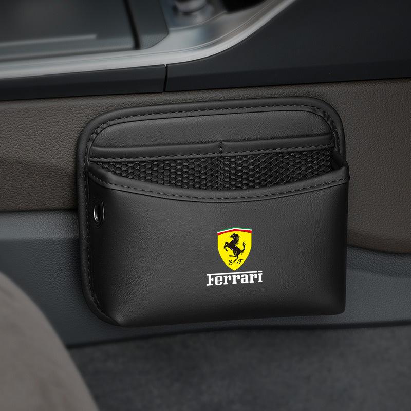 Leather Car Multi-functional Storage Box Organizer Holder For Ferrari Roma Spider 296 488 599 SF90 360 F8 F12 LaFerrari Stradale MQ1