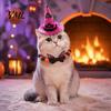 Cat Photo Shoot Props Halloween Costume, Pet Bat Wings, Funny Witch Hat, Felt Adjustable Wings for Cats Festive Apparel Small Dogs, Holiday