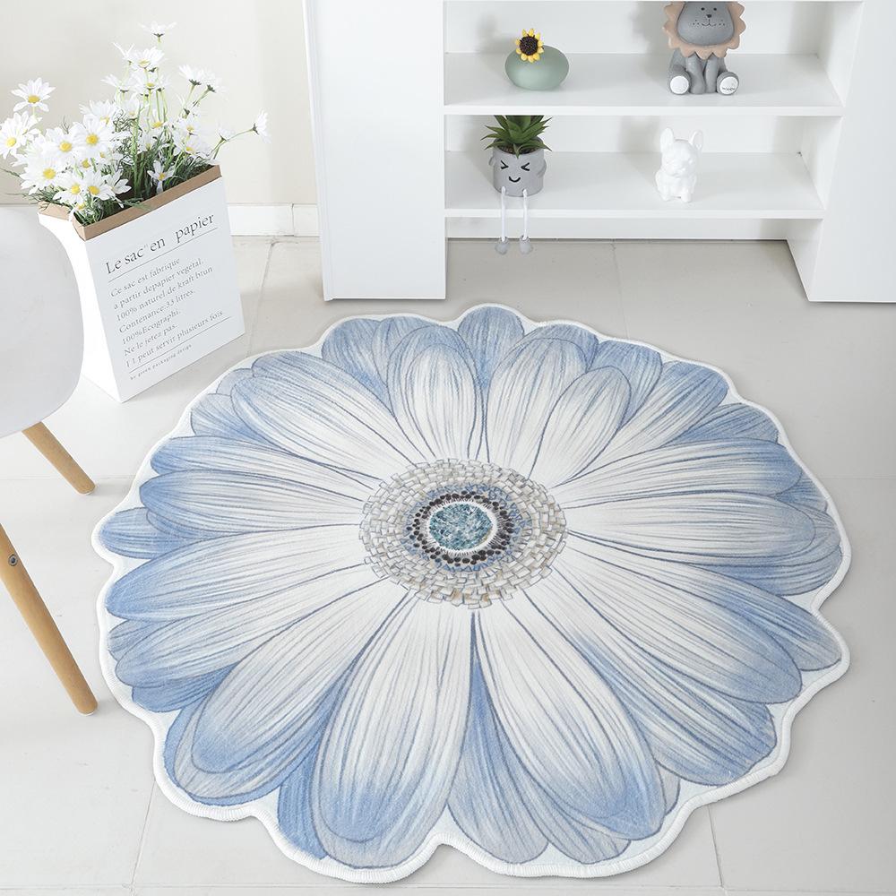 Household Special-shaped Flower Imitation Cashmere Carpet Living Room Floor Mat Bedroom Bedside Blanket