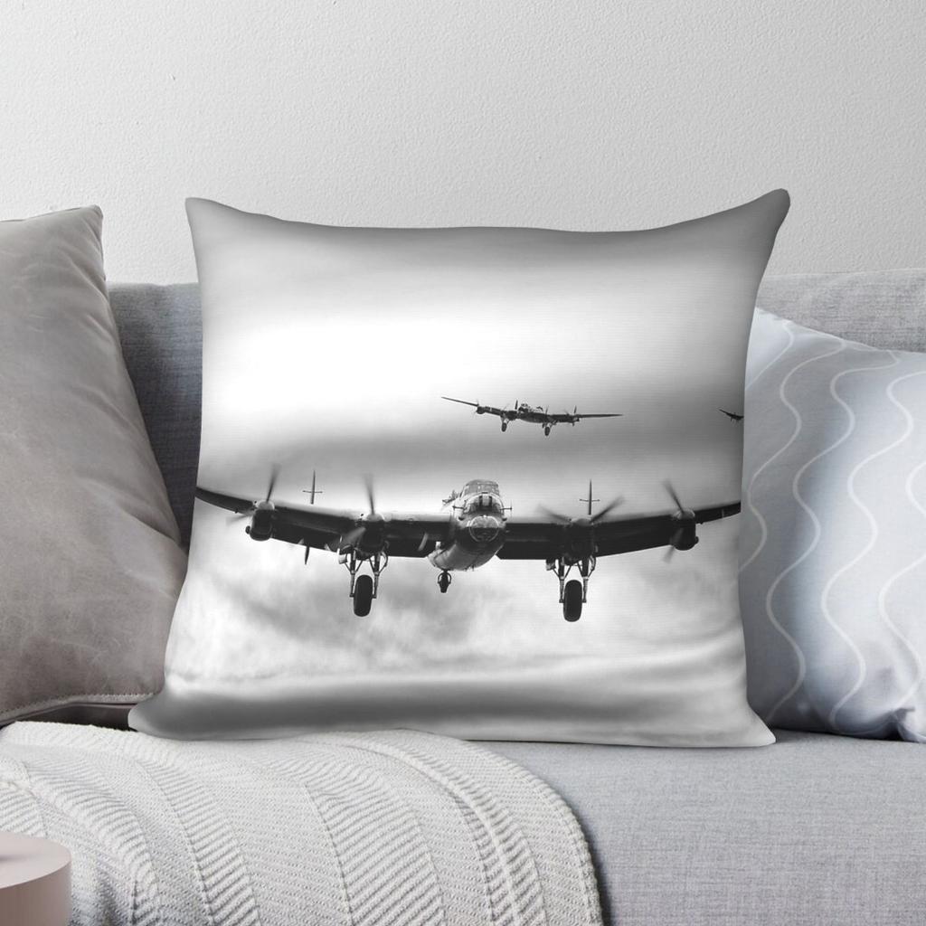 Avro Lancaster Job Done Quadratisches Kissenbezug Polyester Leinen Samt Kreativ Reißverschluss Dekorative Heimkissenhülle x