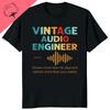 Vintage VU Meter Sound Engineer Analog Electronic O-Neck Cotton T Shirt Men Audio Engineer Recording Studio Funny Tshits Men Top