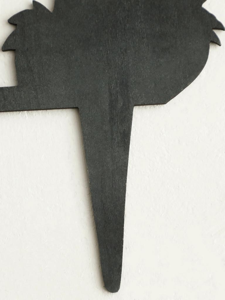 Wooden Halloween Yard Stake Black Cat Silhouette Garden Decoration Spooky Outdoor Decor for Lawn Pathway Halloween Party Display