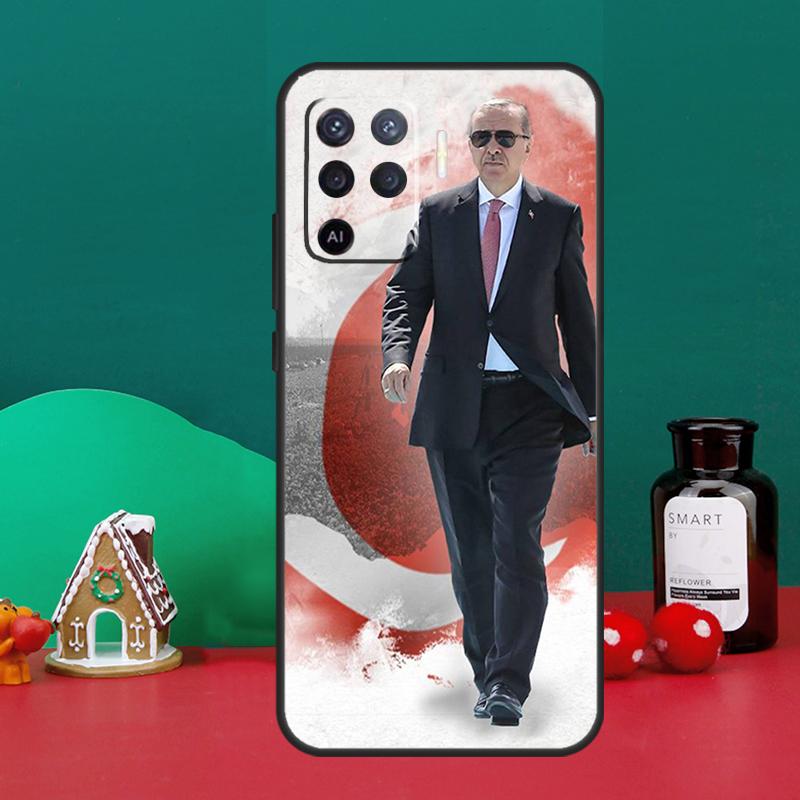 Cumhurbaşkanı Türkiye Recep Tayyip Erdoğan OPPO A54 A74 A94 A57S A53S A58 A78 A98 A16 A76 A96 A15 A17 A77 A5 A9 A52 A72 A79 kılıfı