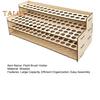 Wooden Paint Brush Holder 75 Holes Desk Stand Pen Storage Organizer Large Capacity 2 Tier Art Tools Compartment Display Rack for Table Wall