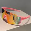 Neu in 2026 Sportsonnenbrille mit halbem Rahmen Outdoor Marke Übergröße Spiegel Herrenbrille Damen Trendiges Dekor Radsport-Sonnenbrille