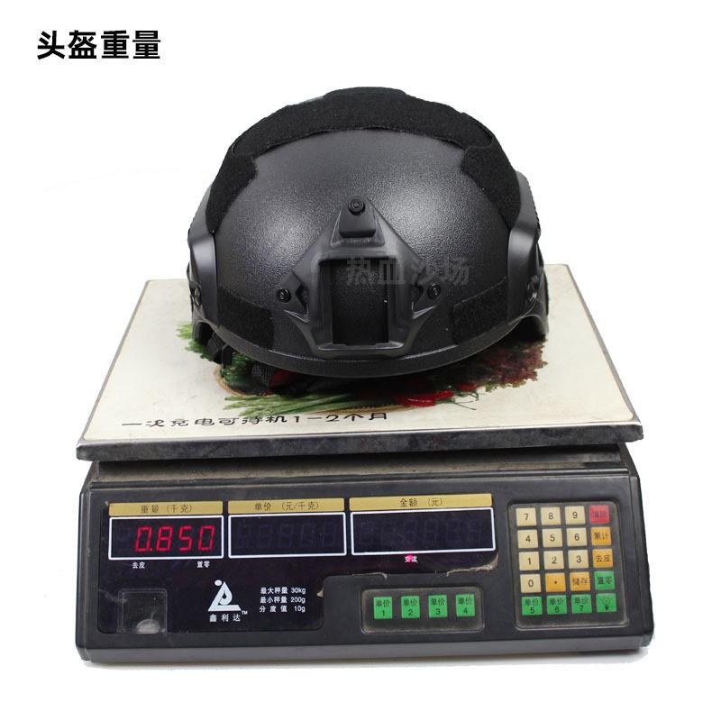 Heavy Duty ABS Motorcycle Helmet With Rail System Tactical Training Outdoor Safety Cycling Protective Gear Black, Heavy-Duty 850g