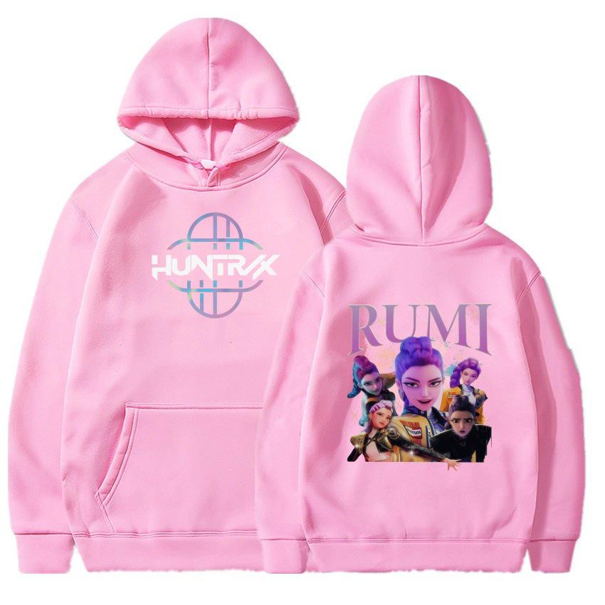 2025 Herbst/Winter KPOP Inspiriertes Demon Hunter Mädchen Fleece Kapuzensweatshirt