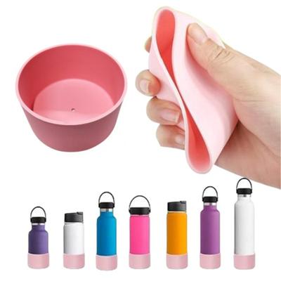 Silicone Cup Cover Wear-resistant Water Bottle Sleeve Anti-Slip Scratch-resistant Protection Cup Sleeve for Home Office