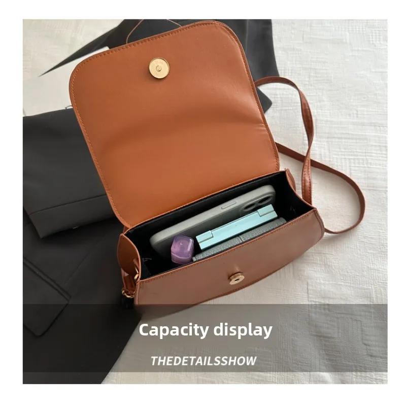 High-End Niche Design Bag Women's Bag Popular Messenger Bag Single Shoulder Saddle Bag