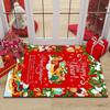 Christmas Floor Mat Crystal Velvet Porch Dustproof and Wear-Resistant Doormat Holiday Decorative Mat  Home Decor