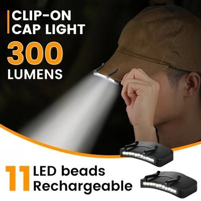 Tragbare Superhelle 11 LED Stirnlampe Hutclip Taschenlampe Licht für Nachtfischen Camping Outdoor Wandern Batteriebetrieben 3 AAA