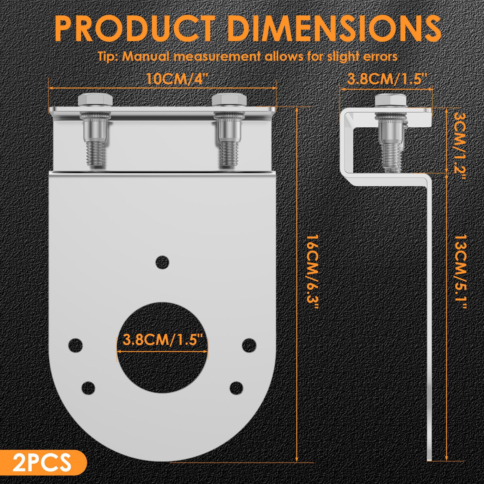2pcs Watermelon Light Under Glow Frame Brackets 90 Degree Angled Clamp-On Mount, No Drilling Required for Semi-Trucks Trucks Pic