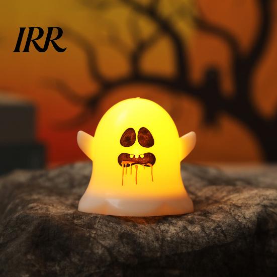Decorative Ghost for Shelf 6 Pcs Light, LED Color Changing Warm Flameless Battery-Operated Colorful Mood Light Mini Spirit Night Lamps, Spooky