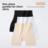 Female Summer Thin No Trace of Abdominal Antibacterial Ice Silk To Lift Hip Anti Go Out of Two in One Safety Underwear