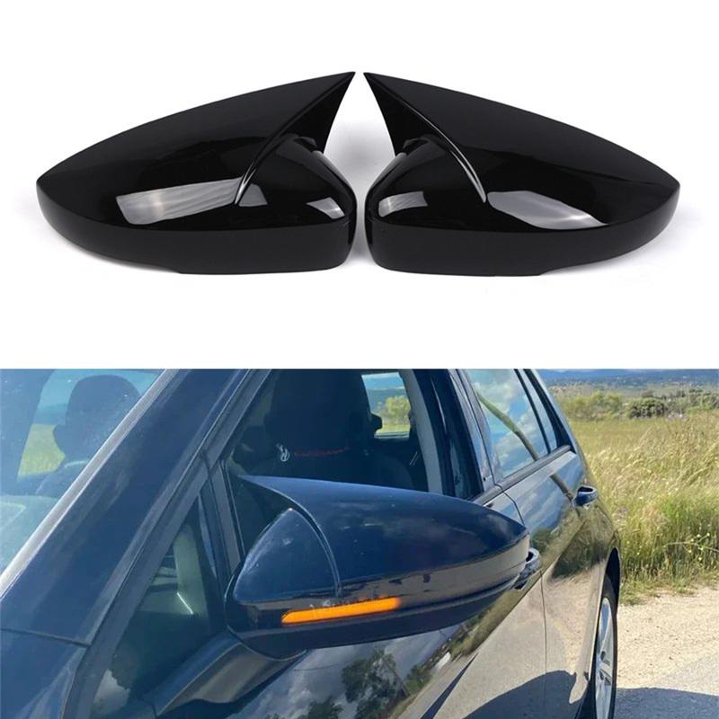 Hochwertige Seitenrückspiegelkappe für Volkswagen VW Polo MK5 6R 6C 2009-2017 Ochsenhorn-Stil Außenkappen Schalenhülle Zierleiste