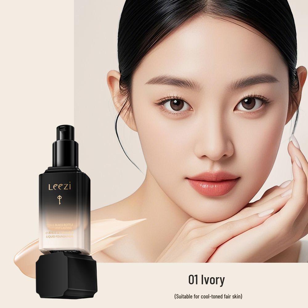 Liz Little Black Bottle Long-Lasting Soft Mist Waterproof Foundation: Moisturizing, Sweatproof, No Transfer 30g слоновая кость