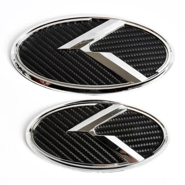 AABJB1 2pcs  For KIA K5  Car Trunk Emblem 3D Sticker K Logo Front Grill Rear Badge2011-2013 Optima Forte 2009-2014