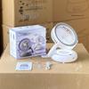 Compact Silent Night Light & Dual-Use Electric Fan - Portable Wall/Desktop Folding Design