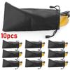 10Pcs Portable Eyewear Container Soft Waterproof Sunglasses Bag Drawstring Microfiber Dust Proof Pouch Pocket Glasses Carry Bag (Without Sunglass)