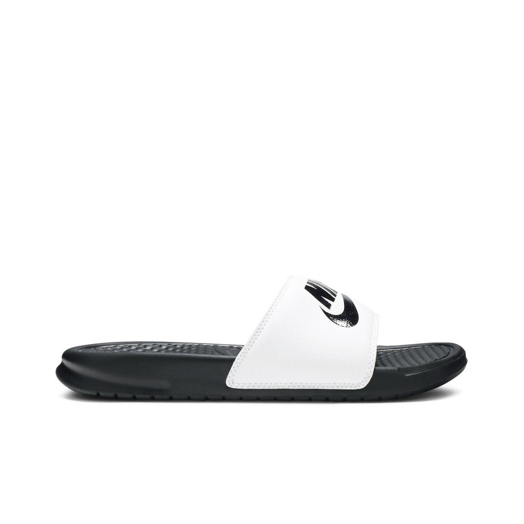Nike Benassi Slides 'White' (Unisex) White / Black-Black Slide Slippers 343880 100