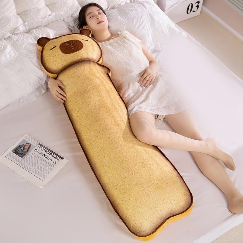 

Creative capybara long throw pillow plush toy doll kapibara doll home pillow girl doll 90cm（0.9kg）