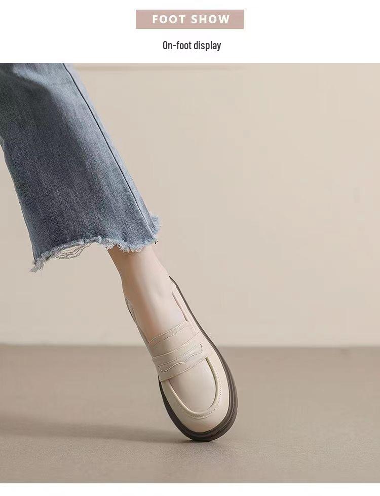 Women's British-Style Thick Sole Loafers, 2025 Trending, Genuine Soft Leather, Versatile & Comfortable.