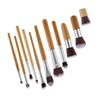 11Pcs Cosmetic Brushes Bamboo Handle Makeup Brush Set Professional Face Beauty Tools