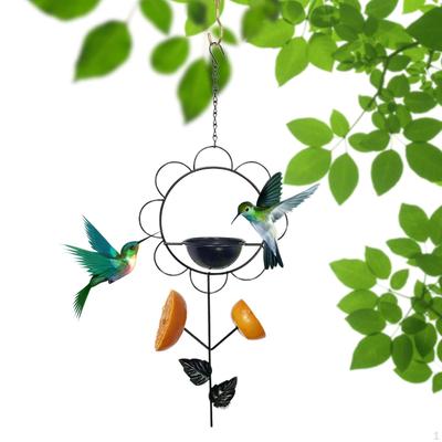 Bird Feeder, Orange Fruit Oriole Iron Hanging Feeder for Yard