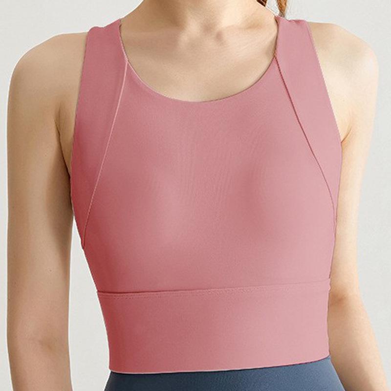 

Женский спортивный бюстгальтер с высокой степенью поддержки и защитой от ударов - Утягивающий, с фиксированной чашкой для танцев и йоги S (40-48kg)