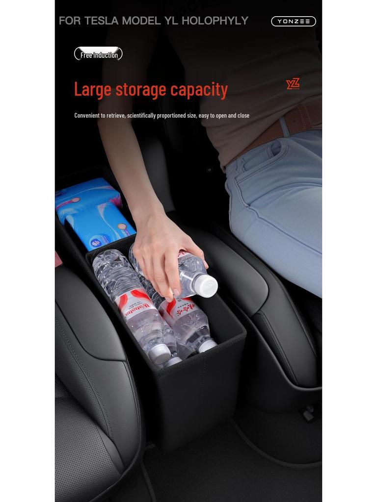 Tesla Model Y Six-Seater Second Row Middle Aisle Storage Box - Interior Accessory