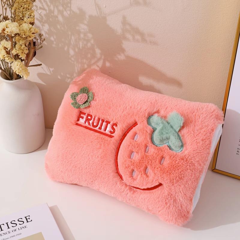 Электрическая грелка-бутылка с плюшевым покрытием: Моющаяся, милая, теплая детская компресс-сумка и грелка для рук