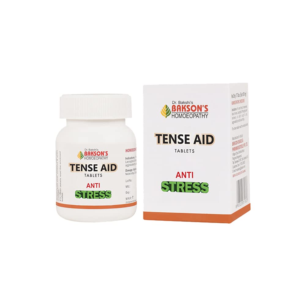 Dr. Bakshi's Bakson's Tense Aid Tablets 75 Tabs Pack Of 1 Daily Wellness Support For Relaxation And Calm