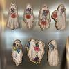 Set Of 7 Vintage Cartoon Wood Ghostly Refrigerator Magnets Halloween Kitchen Accessories for Festivals Party Ornaments