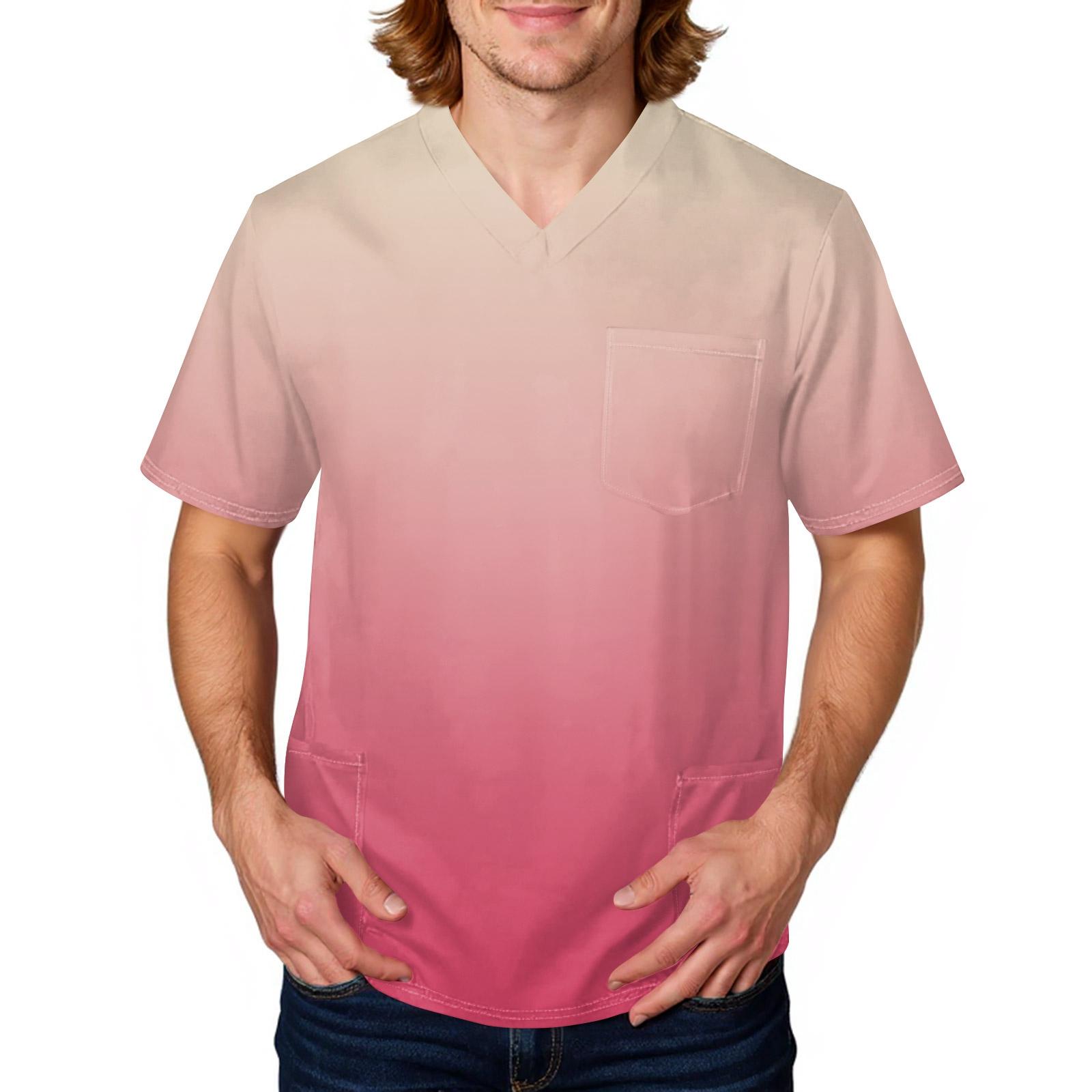 

Чоловіча краватка, Топ з градієнтним принтом | V-подібний виріз з кишенями, Зручний крій Для ,Догляду та Щоденної роботи XXL рожевий