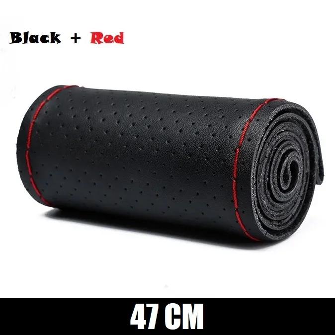 New Steering Wheel Cover Truck Handle Cover 42CM 45CM 47CM 50CM Braid Leather Car Steering Wheel Case for Truck Lorry Accessorie