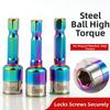 1/5Pcs High Hardness Colorful Sockets 8mm Impact Socket Hex Shank Socket for Pneumatic Screwdriver