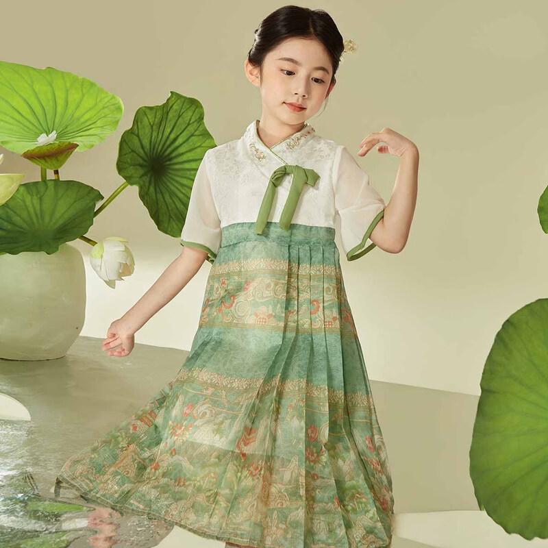 Xiao Hu Pati Girls' Summer Hanfu Dress