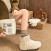 Winter Warm Retro Woolen Plush Snow Boots Women's Ugly Cute Soft-soled Short Boots Martin Boots