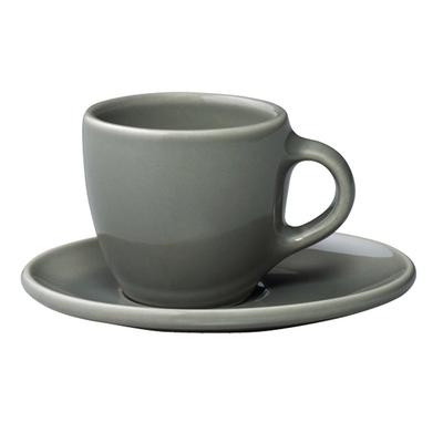 TOPO Tasse Untertasse 80ml Grau 26546 &