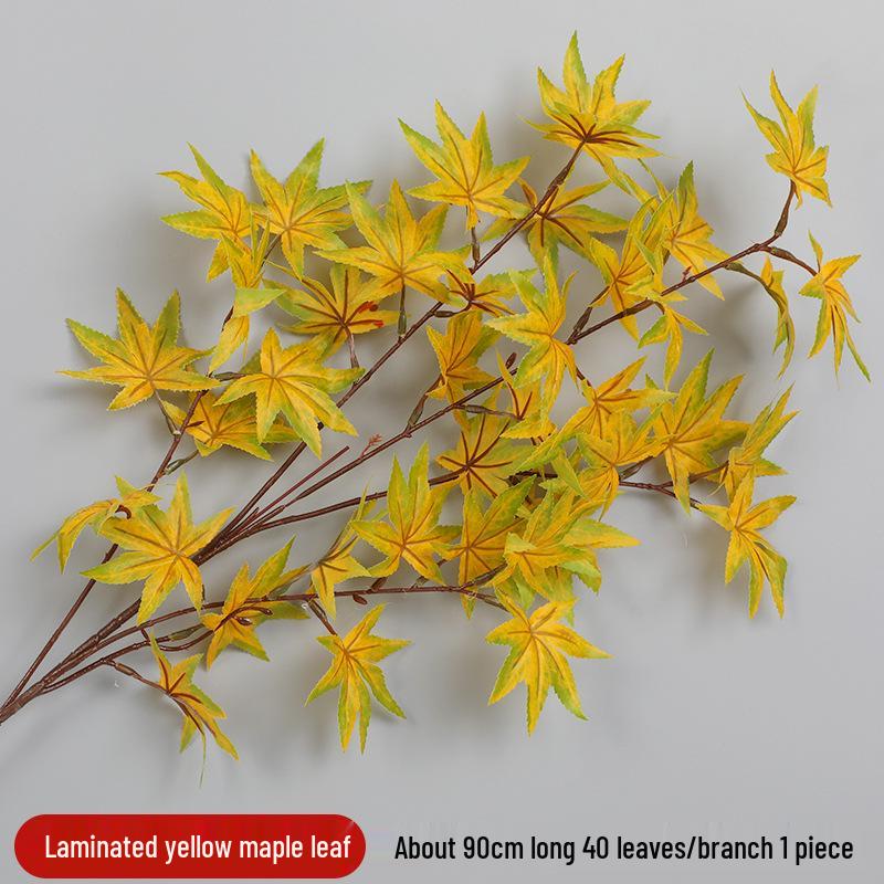 Artificial Red Maple Leaf Branch for Decoration and Landscaping