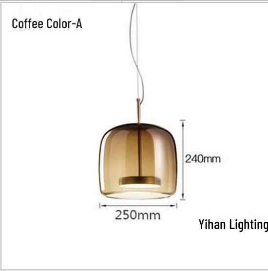 Nordic Modern Pendant Light – Minimalist Glass Fixture for Coffee Shops, Bedside, Bar Counters