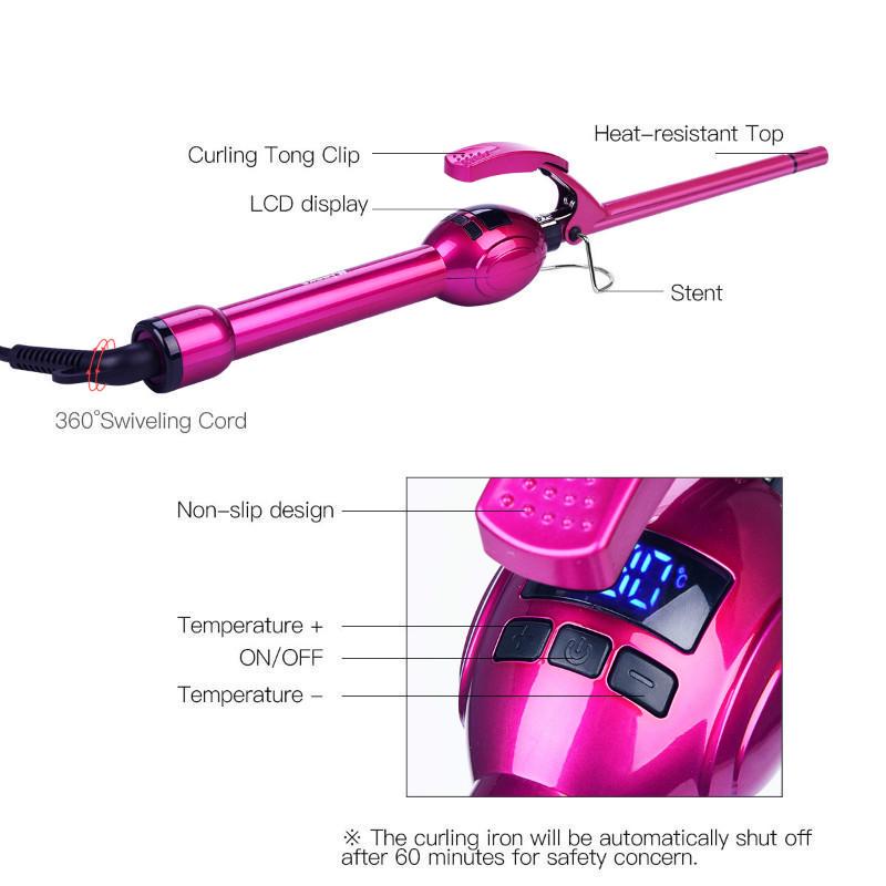 Koupit Afro Curls Curling Iron 9 Mm With Lcd Display Curler For Curlers Za Dobrou Cenu Doprava Zdarma Skutecne Recenze S Fotkami Joom