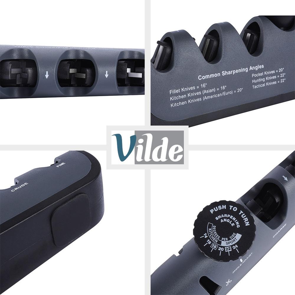 4-phase Kitchen Knife Sharpener Kitchen Knives with Adjustable Angle