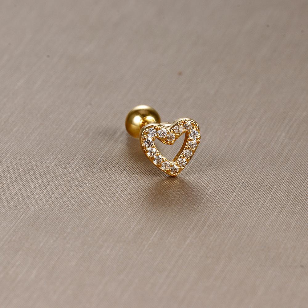 Heißer Verkauf Piercing Schmuck Edelstahl Ohrknochen Nägel Zirkon Kugel Schraube Kleine Ohrringe Damen Leichter Luxus Ohrringe