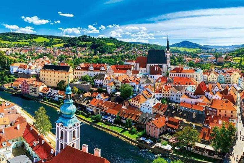 

APPLEONE 1000-870 The Most Beautiful City in the World - Cesky Krumlov - (Czech Republic) 1000-Piece Jigsaw Puzzle (75 x 50 cm) Made in Japan World