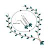 Rhinestone Wedding Hairband with Earrings Sparkling Rhinestone Forehead Jewelry for Women Party Hair Jewelry Accessories