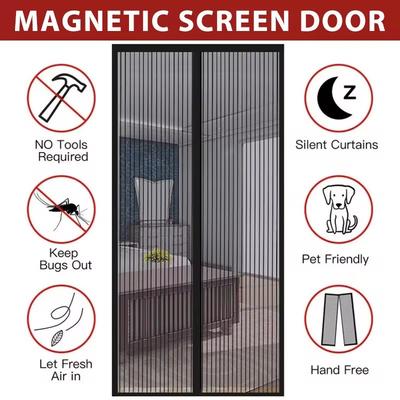 Anti Mosquito Door Curtain Magnetic Screen Door Mesh Curtain No Punching Automatically Turn Off Anti Fly The Mesh Mosquito Nets