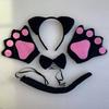 Cats Costume Set Includes Cats Tail Headband Bowtie Glove Skirt Halloween Catgirl Dress up Outfit for Kid Women Cosplay