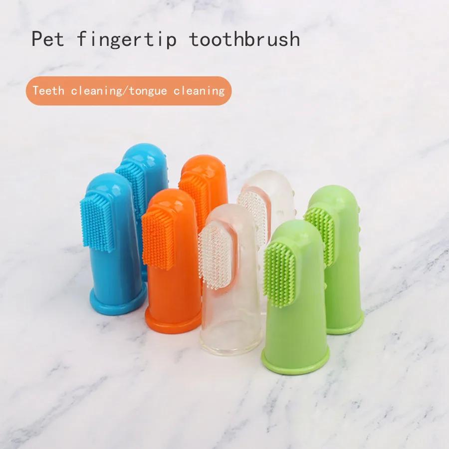 Dog Toothbrush Dog And Cat Oral Cleaning Products Finger Sleeve Cat Toothbrush Pet Finger Toothbrush